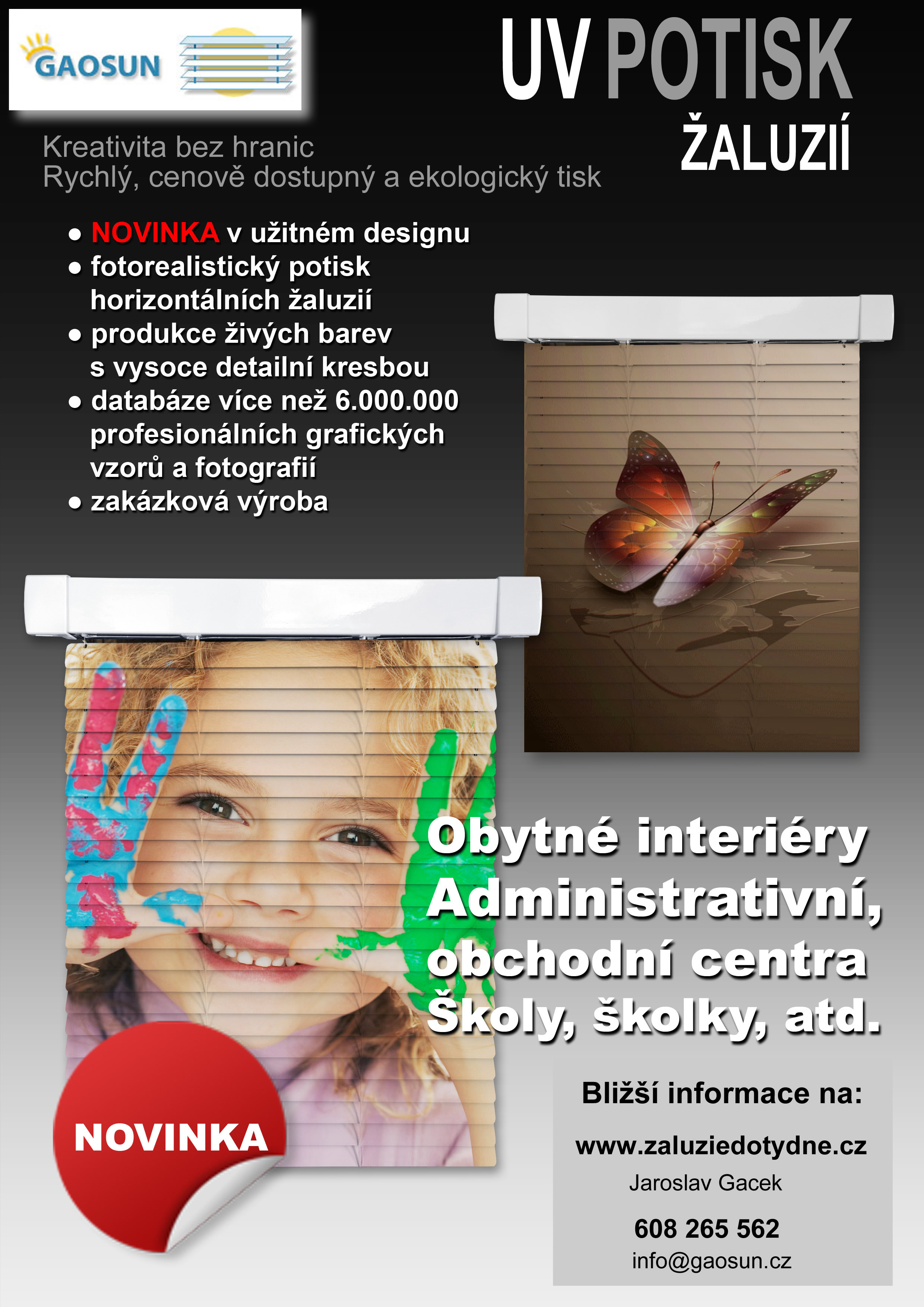 Potisk žaluzií